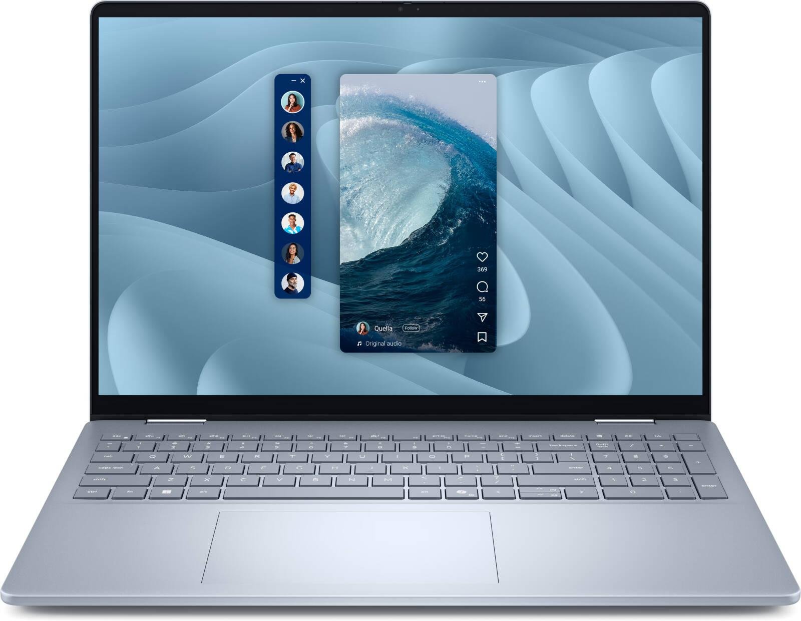 Dell 16 Plus DB06250 Laptop, 16" Touch 2K WVA 60Hz Display, Intel Core Ultra 7 256V, 16GB RAM, 1TB SSD, Intel ARC Graphics, English Backlit KB, Win 11 Home, Copilot+ PC, Ice | LDB06250-7144BLU-PUS