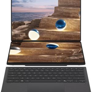 ASUS Zenbook DUO UX8407AA Copilot+ Laptop, 14" 3K OLED 144Hz Touch Display, Intel Core Ultra X9 388H, 32GB RAM, 2TB SSD, Intel Arc Graphics, English-Arabic K/B, Win11, Moher Gray | 90NB16V1-M008M0