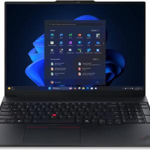 Lenovo ThinkPad E16 Gen 3 Laptop, 16" WUXGA IPS Display, Intel Core Ultra 5 225U, 16GB RAM, 512GB SSD, Intel Graphics, English-Arabic K/B, Windows 11 Pro, Black | 21SR005MGR