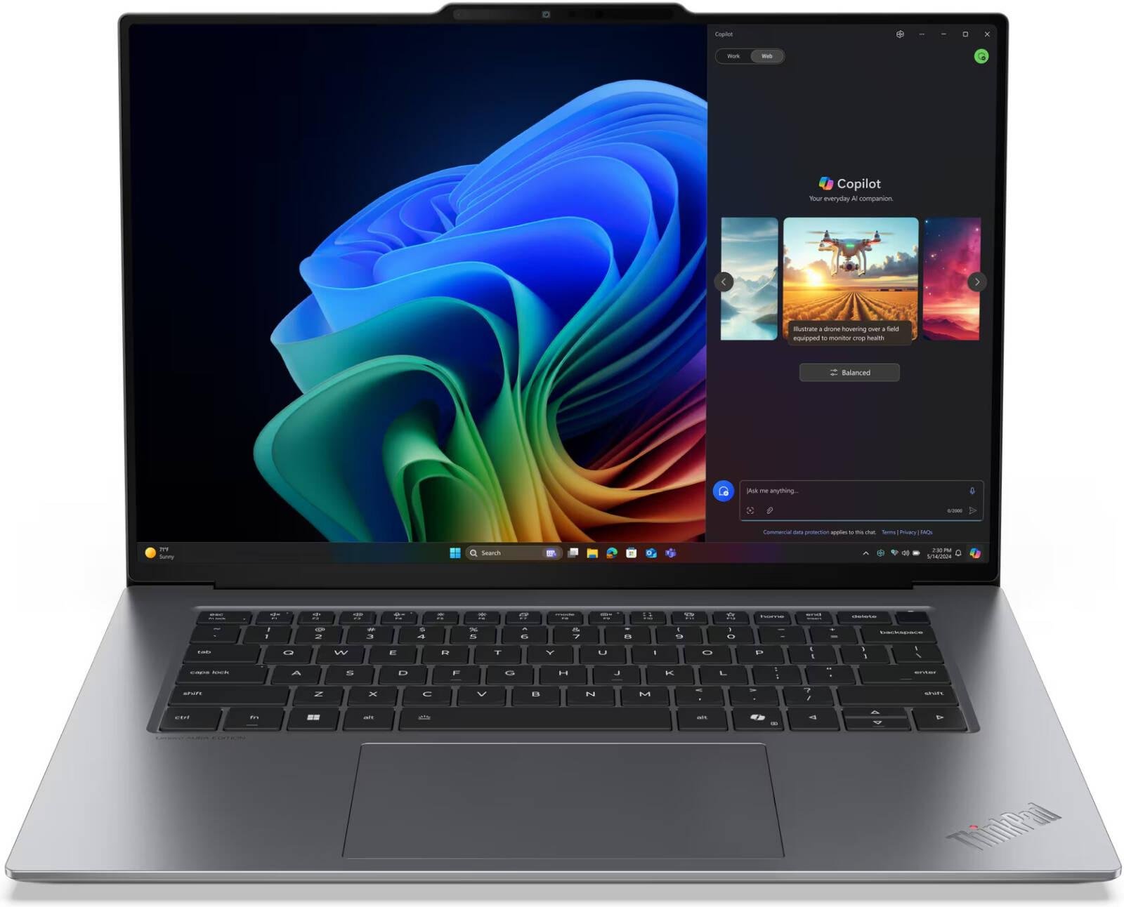 Lenovo ThinkPad X9-15 Gen 1 Laptop, 15.3" 2.8K OLED 120Hz Display, Intel Core Ultra 7 258V, 32GB RAM, 1TB SSD, Intel Arc Graphics 140V, English-Arabic Keyboard, Windows 11 Pro, Grey | 21Q60007GR