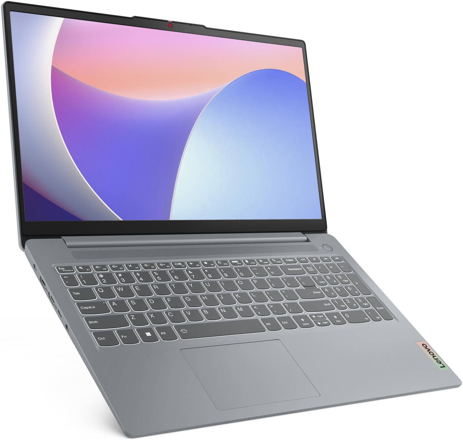 Lenovo IdeaPad Slim 3 15IRU8 Laptop, 15.6" FHD TN Display, Intel Core i3-1315U, 8GB RAM, 256GB SSD, Intel UHD Graphics, English-Arabic Keyboard, No OS, Arctic Grey | 82X700BTAX