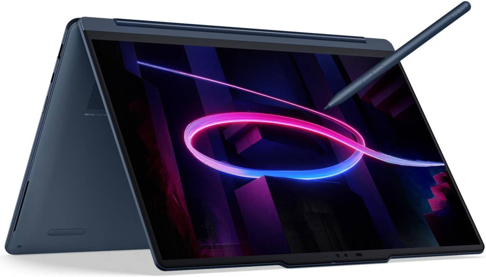 Lenovo Yoga 9 2-in-1 14IPH11 Copilot+ Laptop, 14" 2.8K WQXGA+ OLED Touch Display, Intel Core Ultra 7 355V, 32GB RAM, 1TB SSD, Intel Graphics, English K/B, Windows 11, Blue | 83SE0001US
