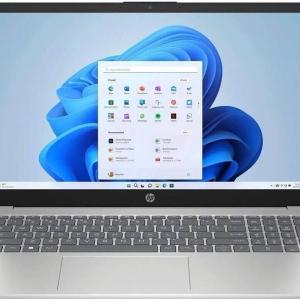 HP 15-fd0154wm Laptop, 15.6" FHD IPS Touch Display, Intel Core i5-1334U, 8GB RAM, 512GB SSD, Intel Intel Arc graphics English Keyboard, Windows 11 Home, Natural Silver | BZ1W9UA-i5-13th
