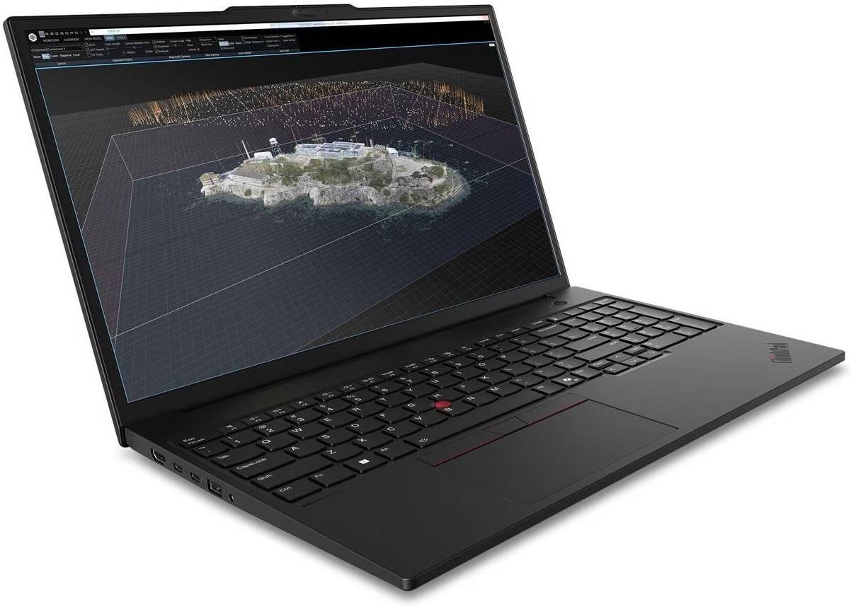Lenovo ThinkPad P16s Gen 4 Workstation Laptop, 16" WUXGA IPS 60Hz Display, Intel Core Ultra 7 255H, 16GB RAM, 512GB SSD, NVIDIA RTX Pro 500 6GB, English-Arabic K/B, Win11Pro, Black | 21QV000YGR