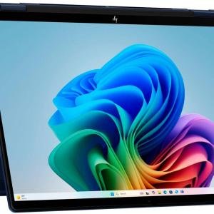 HP Omnibook X-Flip 14-FM0013DX Laptop, 14" 2K IPS LED Touch Display, Intel Core Ultra 5 226V Processor, 16GB RAM, 512GB SSD, Intel Arc 130V Graphics, ENG Keyboard, Win11, Atmospheric Blue | B5UJ1UA