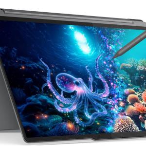 Lenovo Yoga 9 2-in-1 14ILL10 Aura Edition Laptop, 14" 2.8K WQXGA+ OLED Touch, Intel Core Ultra 7 258V, 32GB RAM, 1TB SSD, Intel Arc Graphics 140V, English-Arabic K/B, Win11Home, Luna Grey | 83LC0013AX