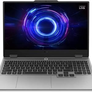 Lenovo LOQ 15IRX10 Gaming Laptop, 15.6" FHD IPS 144Hz Display, Intel Core i7-14700HX, 24GB RAM, 512GB SSD, GeForce RTX 5050 8GB GPU, English (UK) K/B, No OS, Luna Grey | 83JE009VPS