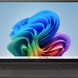 ASUS Zenbook S14 UX5406AA Laptop, 14" 3K OLED 120Hz Display, Intel Core Ultra 9 386H, 32GB RAM, 1TB SSD, Intel Graphics, English-Arabic Keyboard, Win11, Antrim Gray | 90NB16Q6-M009T0