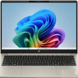 HP OmniBook 3 Laptop, 14" 2K Touchscreen Display, Snapdragon X X1-26-100, 16GB RAM, 512GB SSD, Qualcomm Adreno Graphics, English Keyboard, Windows 11 Home, Warm Gold | D0ZY2UA
