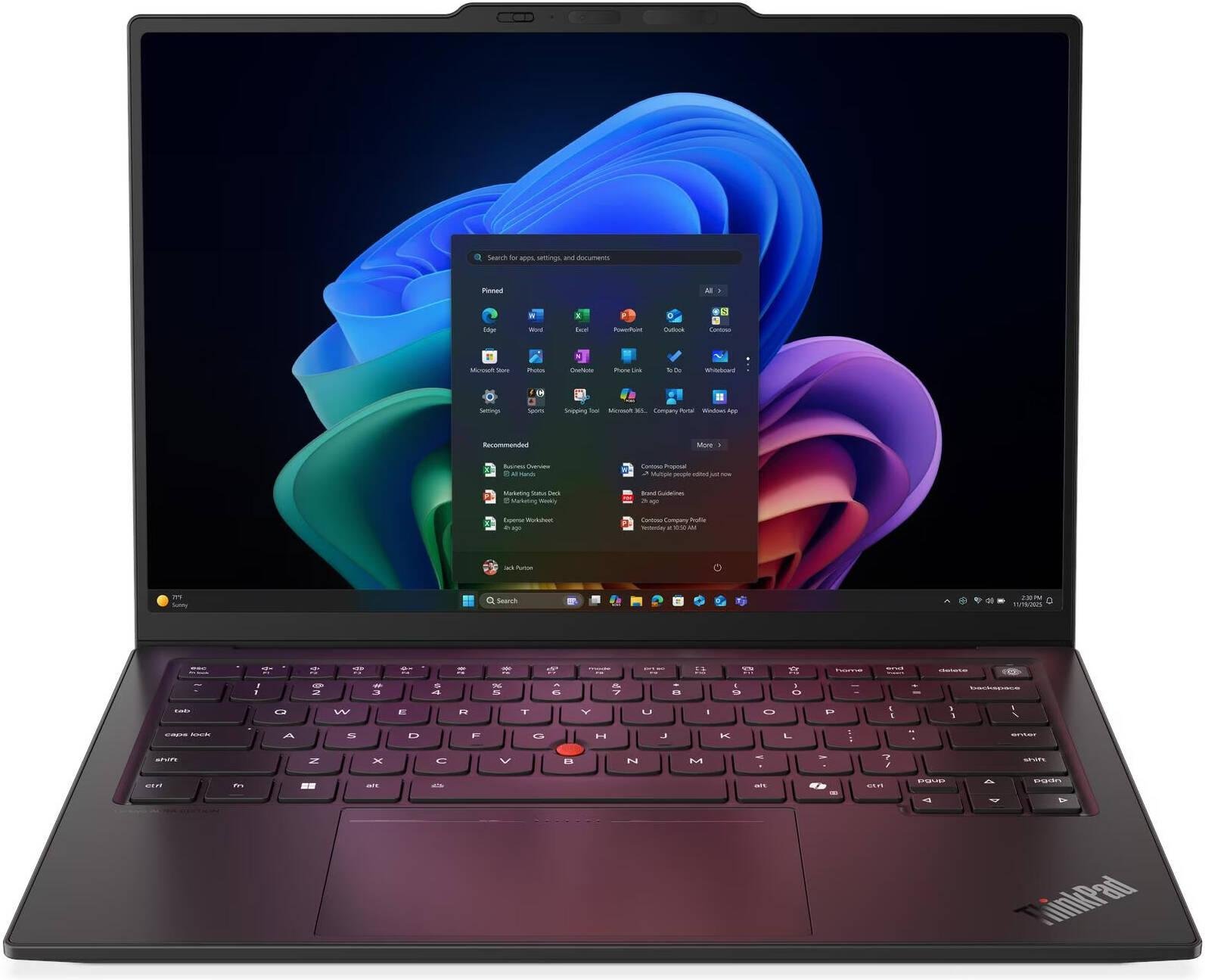Lenovo ThinkPad X1 Carbon Gen 14 Aura Edition, 14" 2.8K OLED 120Hz Display, Intel Core Ultra 7 355, 32GB RAM, 1TB SSD, Intel Graphics, English-Arabic K/B, Win11Pro, Black | 21V7008SGR