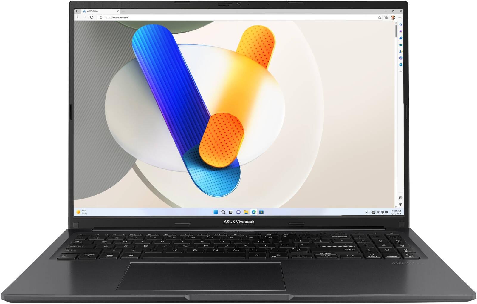 Asus Vivobook 16 X1605 Laptop, 16" WUXGA IPS Display, 13th Gen Intel Core i5-1335U, 8GB RAM, 512GB SSD, Intel UHD Graphics, Backlit ENG-ARB K/B Windows 11, Black | X1605VA-MB122W