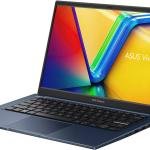ASUS Vivobook X1404VA Laptop, 14" FHD IPS Display, Intel Core 5 120U Processor, 8GB RAM, 512GB SSD, Intel Graphics, English UK Keyboard, Windows 11 Home, Quiet Blue | 90NB13U1-M00FF0