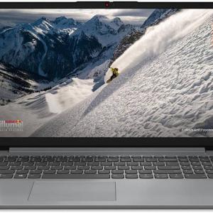 Lenovo IdeaPad 1 15AMN7 Laptop, 15.6" FHD IPS Display, AMD Ryzen 5 7520U, 8GB RAM, 512GB SSD, AMD Radeon 610M Graphics, Non-Backlit Arabic K/B, Windows 11 Home, Cloud Grey | 82VG00DNAX
