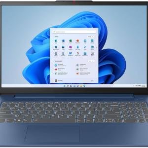 Lenovo IdeaPad Slim 3 15AMN8 Laptop, 15.6" FHD IPS Display, AMD Ryzen 5 40, 8GB RAM, 256GB SSD, AMD Radeon 610M GPU, English Keyboard, Win11 Home, Abyss Blue | 82XQ012GUS