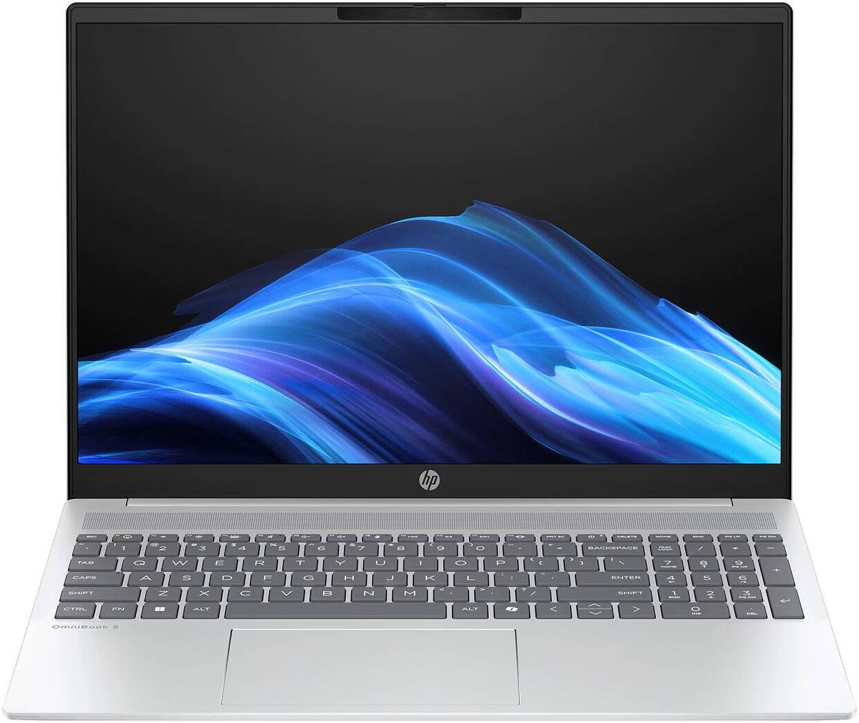 HP OmniBook 5 AI 16-af1017wm Laptop, 16" 2K IPS Display, Intel Core Ultra 7 255U, 16GB RAM, 1TB SSD, Intel Graphics, English Keyboard, Windows 11 Home, Glacier Silver | B5PX1UA