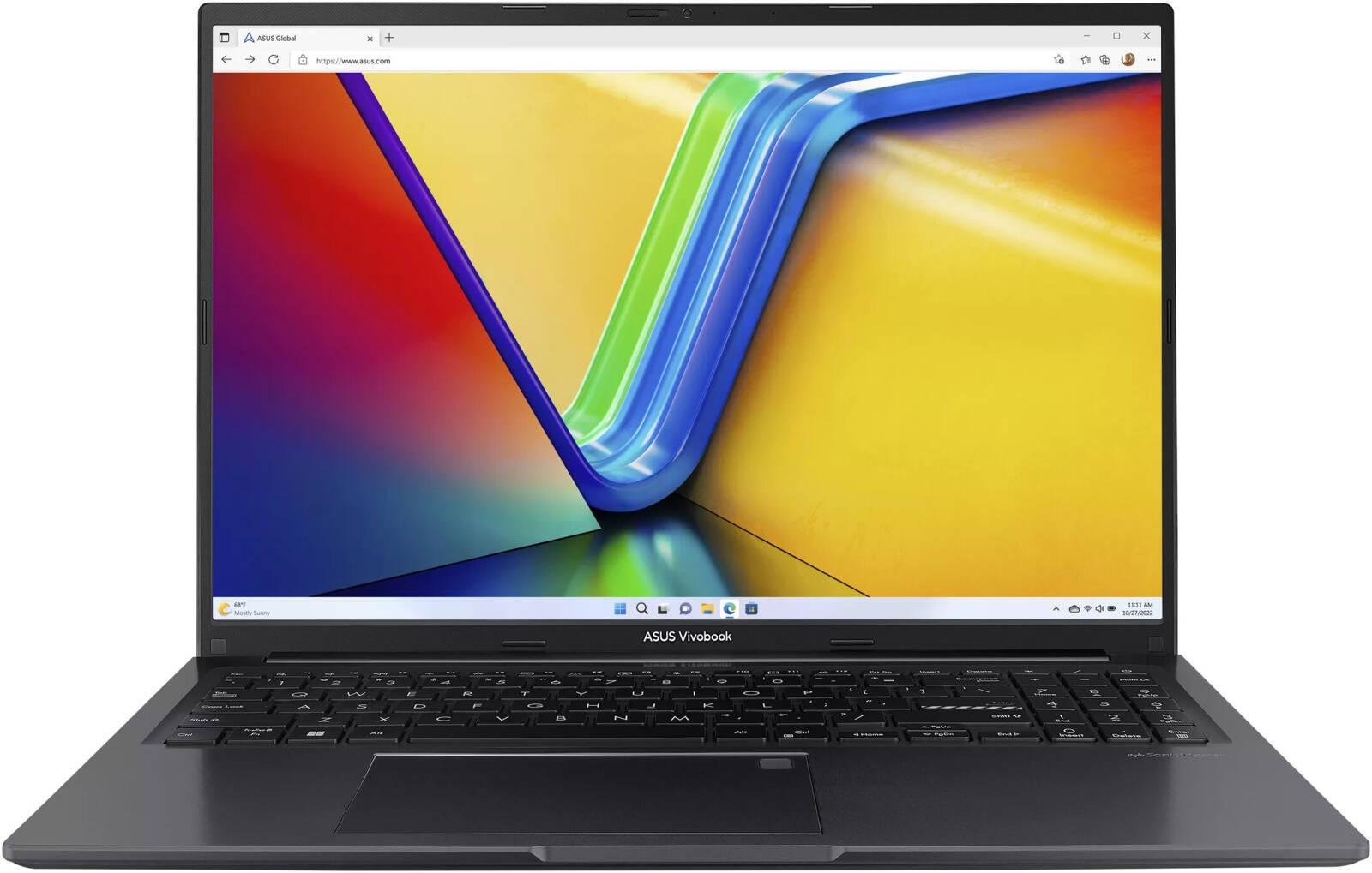 ASUS Vivobook 16 F1605VA Laptop, 16" WUXGA IPS Display, Intel Core i7-1355U, 16GB RAM, 512GB SSD, Intel Iris Xe Graphics, English Keyboard, Windows 11 Home, Indie Black | 90NB10N3-M01AV0