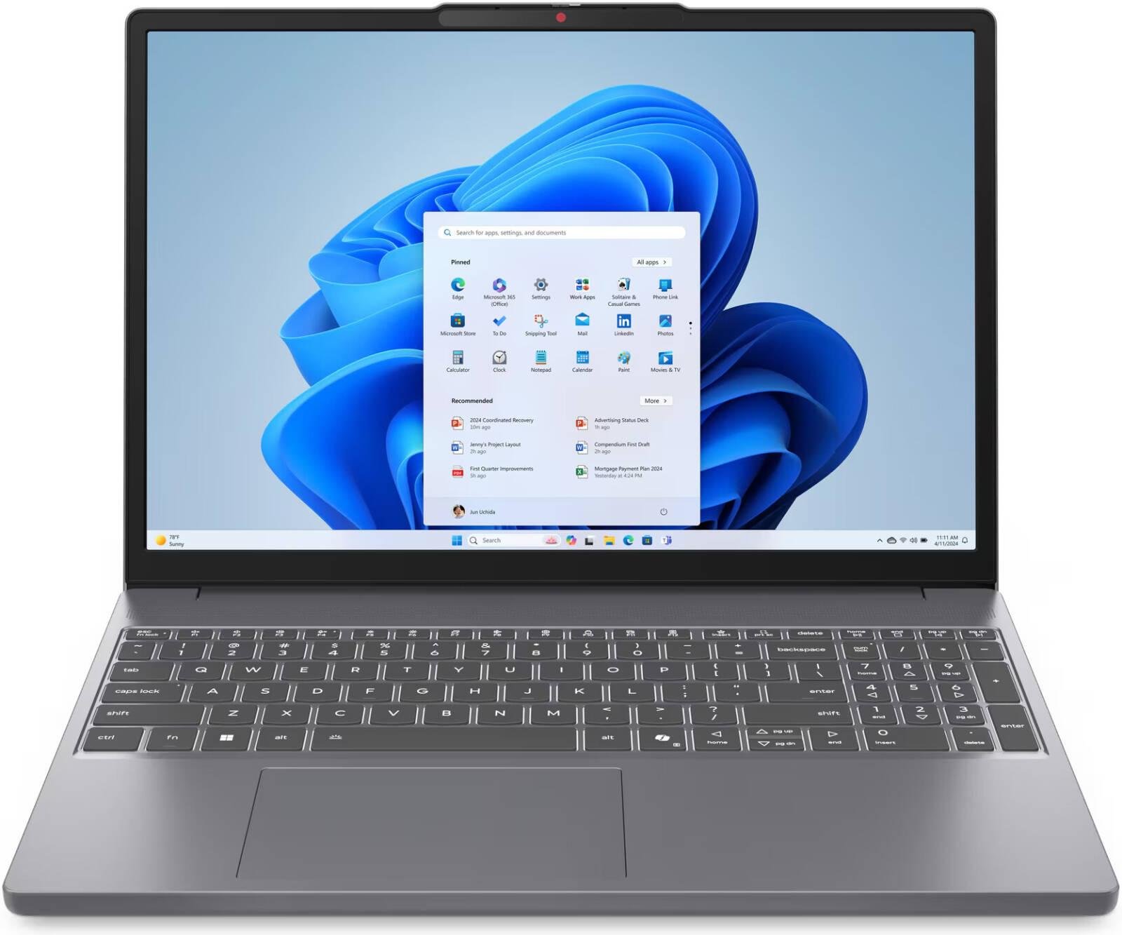 Lenovo IdeaPad Slim 3 15IRH10 Laptop, 15.3" WUXGA IPS 60Hz Display, Intel Core i7-13620H Processor, 16GB RAM, 512GB SSD, Intel UHD Graphics, English (UK) Keyboard, No OS, Luna Grey | 83K100DTPS