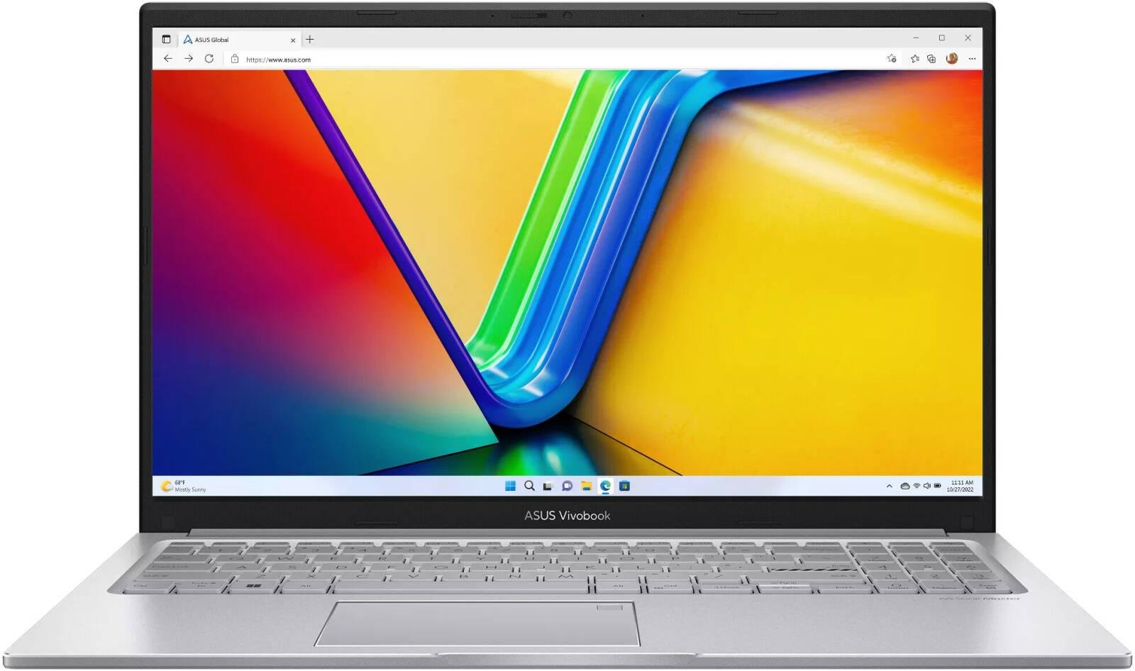 ASUS Vivobook 15 X1504VAP Laptop, 15.6" FHD IPS 60Hz Display, Intel Core 7 150U, 16GB RAM, 512GB SSD, Intel Graphics, English-Arabic Keyboard, Windows 11 Home, Cool Silver | 90NB13Y2-M02290