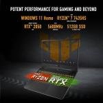 ASUS TUF Gaming A15 Laptop With 15.6-Inch Display, AMD Ryzen 7-7435HS, 8GB RAM, 512GB SSD, NVIDIA GeForce RTX 2050 - 4GB Graphics Card, Windows 11 Home English/Arabic, Black | FA506NFR-HN004W