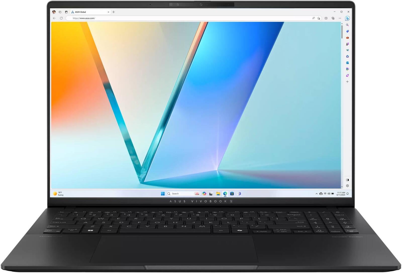 ASUS Vivobook S16 S5606CA Laptop, 16" 3K OLED 120Hz Display, Intel Core Ultra 9 285H, 16GB RAM, 1TB SSD, Intel Arc Graphics, English Keyboard, Windows 11 Home, Neutral Black | 90NB1553-M002R0