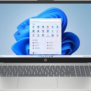 HP 15-fd0131wm Laptop, 15.6" FHD Anti-Glare Display, Intel Core i3-N305, 8GB RAM, 256GB SSD, Intel UHD Graphics, English Backlit Keyboard, Windows 11 Home, Natural Silver | 9C9A2UA#ABA