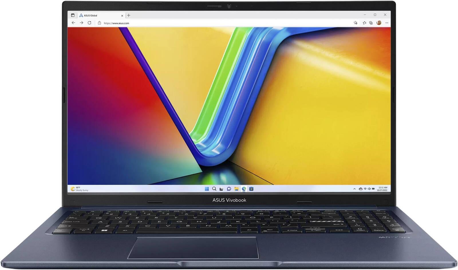 ASUS Vivobook 15 X1502VA Laptop, 15.6" FHD IPS Display, Intel Core i7-13620H, 16GB RAM, 1TB SSD, Intel UHD Graphics, English Keyboard, No OS, Quiet Blue | 90NB10T1-M01B40