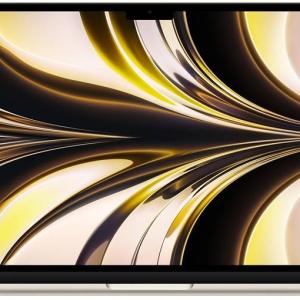 Apple MacBook Air 2022 Laptop, 13.6" Liquid Retina Display, M2 Chip 8-Core CPU, 10-Core GPU, 8GB RAM, 512GB SSD, 1080p FaceTime HD Camera, ENG-ARAB Keyboard, MacOS, Starlight | MLY23 AB/A