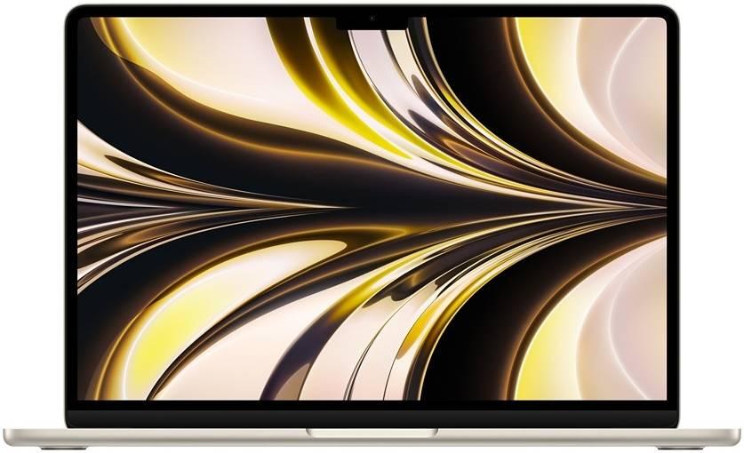 Apple MacBook Air 2022 Laptop, 13.6" Liquid Retina Display, M2 Chip 8-Core CPU, 10-Core GPU, 8GB RAM, 512GB SSD, 1080p FaceTime HD Camera, ENG-ARAB Keyboard, MacOS, Starlight | MLY23 AB/A