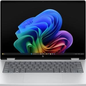 HP 14-fm0047nr OmniBook X Flip 2-In-1 Laptop, 14" 2K IPS Touch Display, Intel Core Ultra 7 256V, 16GB RAM, 512GB SSD, Intel Arc Graphics 140v, English K/B, Win11 Home, Glacier Silver | B88A6UA