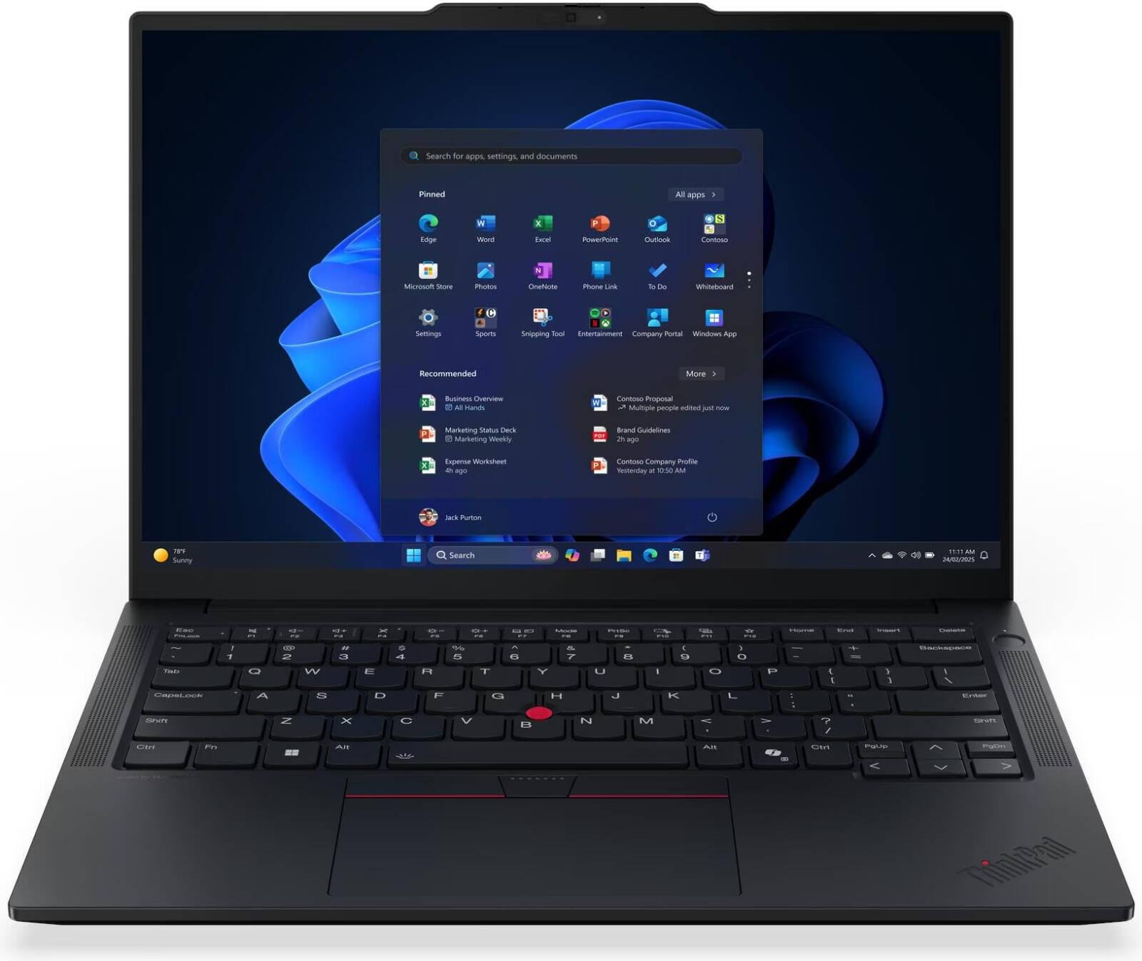 Lenovo ThinkPad E14 Gen 7 Laptop, 14" WUXGA IPS 60Hz Display, Intel Core Ultra 7 256V, 16GB RAM, 512GB SSD, Intel Arc Graphics 140V, English (EU) Keyboard, No OS, Black | 21U20063GQ