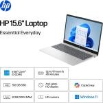 HP 15-fd0250wm Laptop, 15.6" FHD Display, Intel Core i5-1334U Processor, 8GB RAM, 512GB SSD, Intel Iris Xe Graphics, English Keyboard, Windows 11 Home, Natural Silver | BY0S6UA