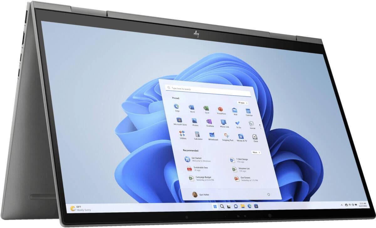 HP Envy x360 Convertible 2-in-1 15-EW1058 Laptop, 15.6" FHD Touchscreen IPS Display, Intel Core i5-1335U, 8GB RAM, 512GB SSD, Intel Iris Xe Graphics, Backlit K/B, Win 11, Mineral Silver | 85S59UA#ABA