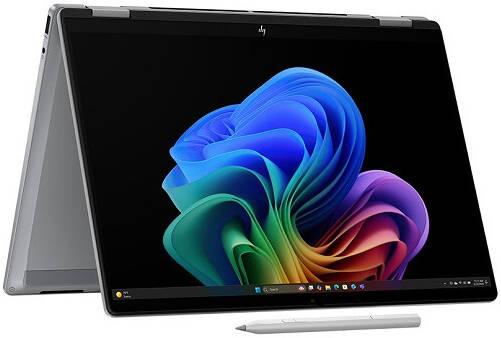 HP 14-fm000 OmniBook X Flip 2-in-1 Next Gen AI PC Laptop, 14" IPS Display, Intel Core Ultra 7 256V, 16GB RAM, 1TB SSD, Intel Arc 140V Graphics, With Pen, English K/B, Win11, Natural Silver | AK4Y9AV