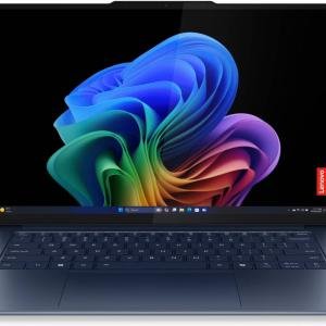 Lenovo Yoga Slim 7 14Q8X9 Laptop, 14.5" 3K OLED 90Hz Touch Display, Snapdragon X Elite X1E-78-100 12C, 16GB RAM, 1TB SSD, Qualcomm Adreno GPU, English Keyboard, Windows 11, Cosmic Blue | 83ED0003US