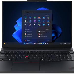 Lenovo ThinkPad E16 Gen 3 Laptop, 16" WUXGA IPS 60Hz Display, Intel Core Ultra 7 256V, 16GB RAM, 512GB SSD, Intel Arc 140V Graphics, English-Arabic Keyboard, No OS, Black | 22AY0016GR